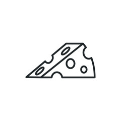 Aufkleber - Cheese icon template color editable. Cheese symbol vector sign isolated on white background illustration for graphic and web design.