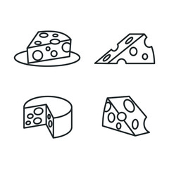 Poster - Cheese icon template color editable. Cheese symbol vector sign isolated on white background illustration for graphic and web design.