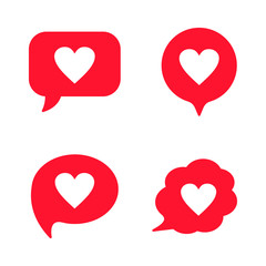 Leinwandbilder - Social media notifications icon template color editable. Social media notification symbol vector sign isolated on white background illustration for graphic and web design.