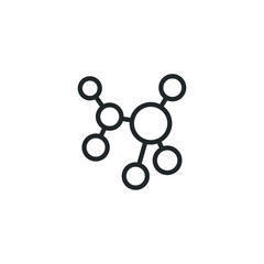 Fototapete - molecule icon template color editable. molecule symbol vector sign isolated on white background illustration for graphic and web design.