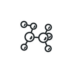 Aufkleber - molecule icon template color editable. molecule symbol vector sign isolated on white background illustration for graphic and web design.