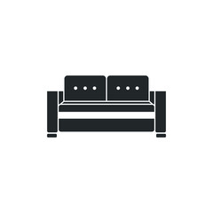 Poster - sofa furniture couch icon template color editable. sofa furniture symbol vector sign isolated on white background illustration for graphic and web design.