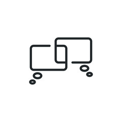 Fototapete - Buble Chat and quote icon template color editable. Buble Chat and quote symbol vector sign isolated on white background illustration for graphic and web design.