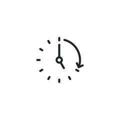 Poster - Simple icon template color editable. Time Management symbol vector sign isolated on white background illustration for graphic and web design.