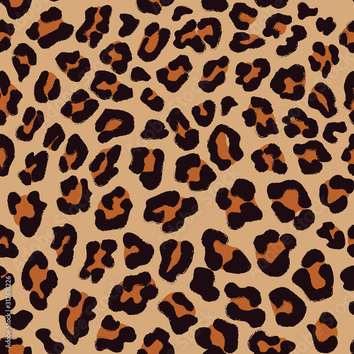 Photographie Seamless leopard and cheetah animal pattern
