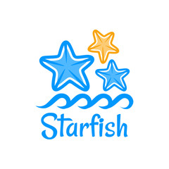 Wall Mural - starfish logo ocean modern vector illustration