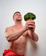 man with vegetables for proper nutrition