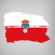 Flag Of Cantabria Brush Strokes. Flag Autonomous Community Cantabria On Transparent Background For Your Web Site Design, Logo, App, UI. Kingdom Of Spain. Stock Vector.  EPS10.