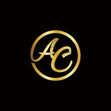 AC Gold Initials Logo