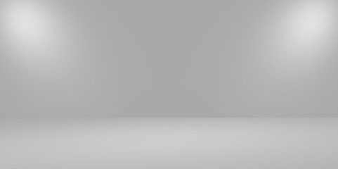 Wall Mural - abstract gray empty room studio gradient with spotlight for interior decoration.