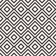 Wall Mural - Geometric diamond monochrome texture seamless pattern background. Black, white color. Perfect for backgrounds, backdrop, fabric design, poster, surface pattern, wallpaper etc.