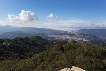 Wall Mural - View of Nuoro from the mountain