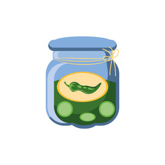 Sticker - Isolated beans inside jar vector design