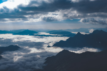 Poster - Beautiful Landscape of Phu Chi Fa, Chiang Rai, Thailand.