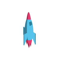 Canvas Print - Isolated rocket icon vector design