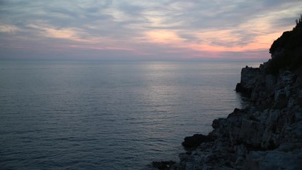 Wall Mural - View of the sunset over the sea