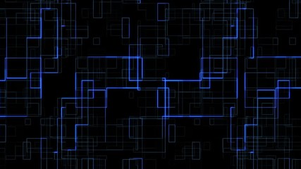 Wall Mural - abstract blue circuit computer connect background movement, concept of future technology and informa