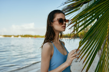 Wall Mural - woman on the beach