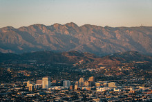 View Of Glendale And The San Gabriel Mountains, From Griffith Park In Los Angeles, California