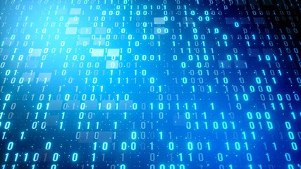 Wall Mural - binary data code background