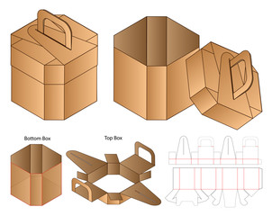 Box packaging die cut template design. 3d mock-up