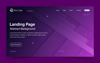 Wall Mural - Website Landing Page With Abstract Background
