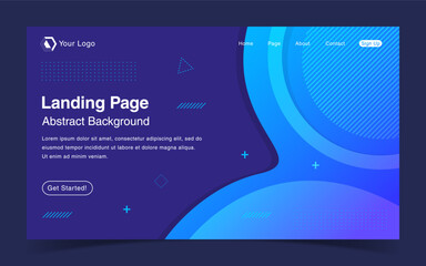 Website Landing Page With Abstract Background