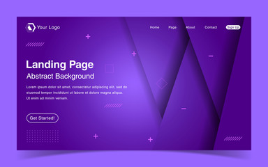 Wall Mural - Website Landing Page With Abstract Background