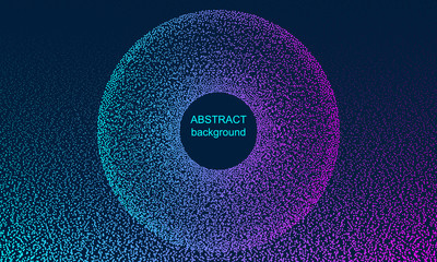 Aufkleber - futuristic glowing particles. liquid dynamic flow bubbles