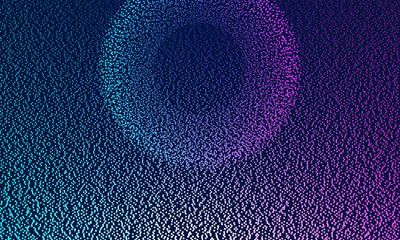 Aufkleber - futuristic glowing particles. liquid dynamic flow bubbles