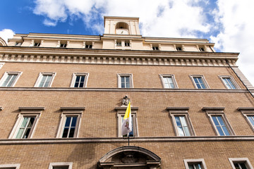 Pontifical Gregorian University (Gregoriana) Building Facade in Rome, Italy