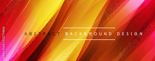 Dynamic trendy simple fluid color gradient abstract background with line effe...