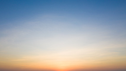 Wall Mural - Sunset in the winter sky orange gradient