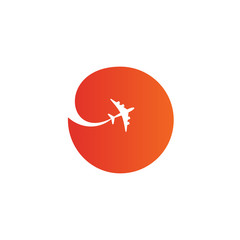 Sticker - Travel company logo design with plane icon vector illustration