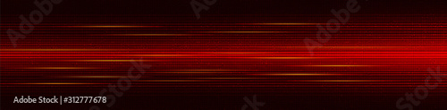 Fotografía Panorama Red Cyber Digital Stars with Light Speed Line Technology Background; future and network Concept design; Vector Illustration