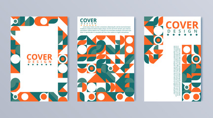 Wall Mural - Modern abstract covers set, minimal covers design. Colorful geometric background. vector illustration