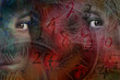 Artistic portrait of a woman, time and numerology
