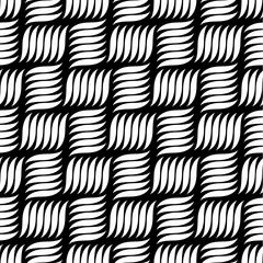 Wall Mural - Vector geometric seamless pattern. Modern geometric background. Tile with wavy lines.