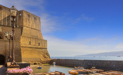 Wall Mural - Castel dell'Ovo (Egg Castle) a medieval fortress in the bay of Naples, Italy.