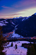 Beautiful Mountain View in Morzine, French Alpine Resort, France during Winter