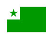 esperanto flag on white