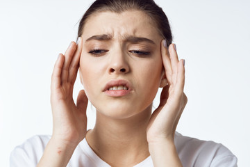 Canvas Print - woman with headache