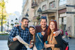 © Daniel - Group of young backpackers in the City