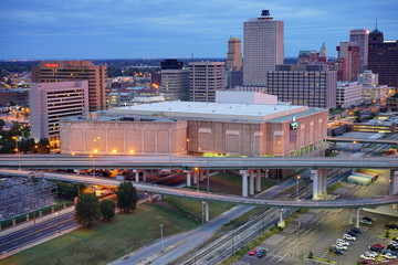 Memphis downtown and riverfront building, State of Tennessee