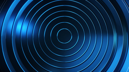 Abstract graphic background and texture, blue circles circles, layers. Science and technology concept background.