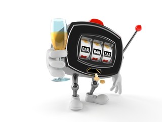 Sticker - Slot machine character toasting