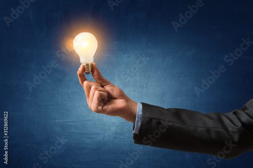 Fototapeta Glass light bulb . Mixed media