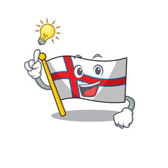 Sticker - Have an idea flag faroe island Scroll cartoon character design