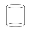  cylinder geometrical figure outline icon on white background. 3d cylinder sign. flat style. outline vector of geometric figures symbol.