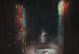 Fototapeta Uliczki - scary street horror movie, Mystic dangerous place